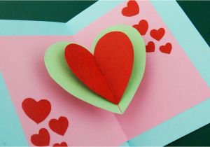 How to Make A Birthday Card Out Of Paper Pop Up Card Floating Heart How to Make A Mini Greeting