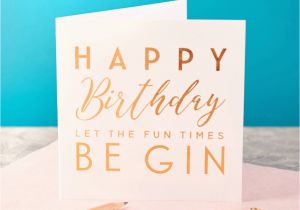 How to Make A Birthday Card with Photo Copper Foiled Gin Birthday Card by Oakdene Designs