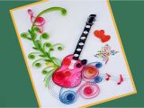 How to Make A Birthday Card with Photo How to Make Quilling Beautiful Guitar Birthday Greeting