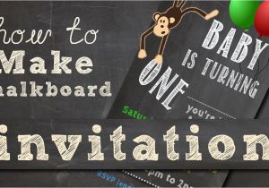 How to Make A Birthday Invitation In Photoshop How to Make A Chalkboard Invitation Video 1 Of 3 Youtube