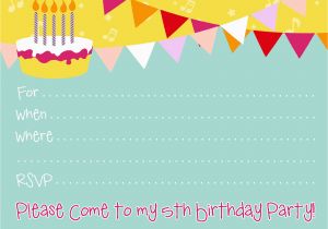 How to Make A Birthday Invitation Online Free Birthday Party Invitations for Girl Bagvania Free