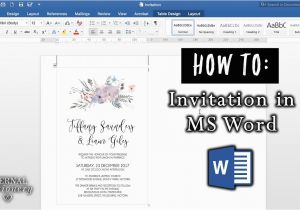 How to Make A Birthday Invite How to Make An Invitation In Microsoft Word Diy Wedding