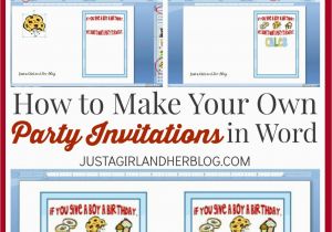 How to Make A Birthday Invite How to Make Your Own Party Invitations Just A Girl and