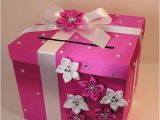 How to Make A Card Box for A Birthday Party Hot Pink and White Wedding Card Box Gift Card Box by