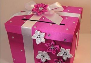 How to Make A Card Box for A Birthday Party Hot Pink and White Wedding Card Box Gift Card Box by