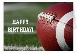 How to Make A Football Birthday Card Custom Football Happy Birthday Greeting Card Zazzle Com