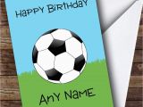 How to Make A Football Birthday Card Football Fan Ball On Grass Personalised Birthday Card