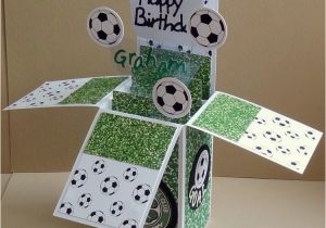 How to Make A Football Birthday Card Football Pop Up Box Card Craft Inspiration