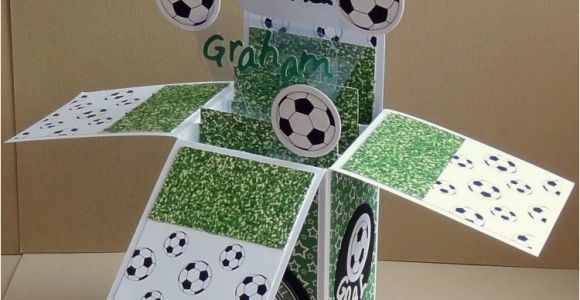 How to Make A Football Birthday Card Football Pop Up Box Card Craft Inspiration