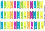 How to Make A Happy Birthday Banner In Word First Birthday for Two and A Free Diy Bunting Printable