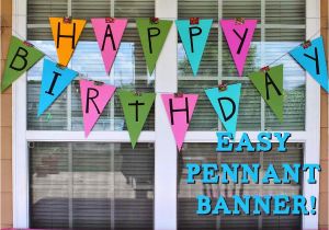 How to Make A Happy Birthday Banner Of Paper Doodlecraft Easy Happy Birthday Pennant Banner