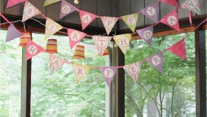 How to Make A Happy Birthday Banner Of Paper Woven Home Happy Birthday Pennant Banner Tutorial