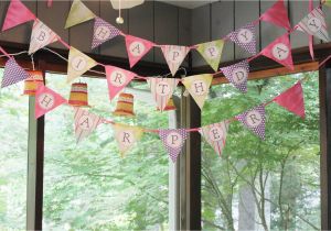 How to Make A Happy Birthday Banner Of Paper Woven Home Happy Birthday Pennant Banner Tutorial