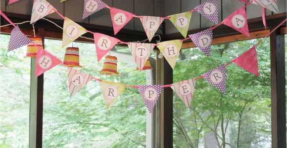 How to Make A Happy Birthday Banner Of Paper Woven Home Happy Birthday Pennant Banner Tutorial