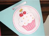 How to Make A Happy Birthday Banner Out Of Construction Paper Cupcake themed Birthday Party with Free Printables How