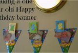 How to Make A Homemade Happy Birthday Banner Making A One Year Old Happy Birthday Banner Gigglebox