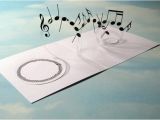 How to Make A Musical Birthday Card Music Card Spiral Pop Up Musical Notes 3d Card Handmade