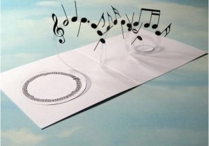 How to Make A Musical Birthday Card Music Card Spiral Pop Up Musical Notes 3d Card Handmade