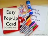 How to Make A Pop Up Birthday Card Easy Easy Pop Up Card Craft for Kids Octavia Vicky