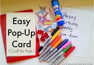 How to Make A Pop Up Birthday Card Easy Easy Pop Up Card Craft for Kids Octavia Vicky