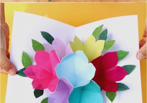 How to Make A Simple Birthday Card Out Of Paper Pop Up Flowers Diy Printable Mother 39 S Day Card A Piece