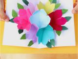 How to Make Birthday Cards Online for Free Free Printable Happy Birthday Card with Pop Up Bouquet A