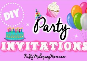 How to Make Birthday Invites Make Your Own Party Invitations Youtube