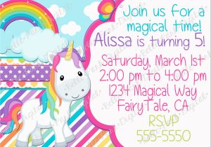 How to Make Cute Invitations for Birthdays Birthday Invites Cute 10 Unicorn Birthday Invitations for