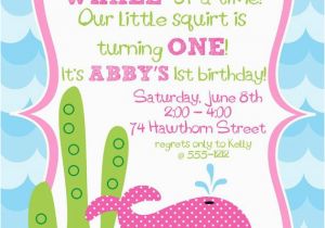 How to Make Cute Invitations for Birthdays Items Similar to Cute Hot Pink Girly Whale Birthday Party