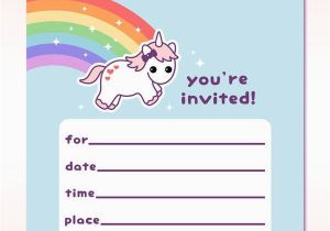 How to Make Cute Invitations for Birthdays Rainbow Unicorn Birthday Invitations Rainbow Unicorn