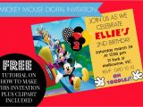 How to Make Mickey Mouse Birthday Invitations How to Make Mickey Mouse Clubhouse Digital Invitation Step