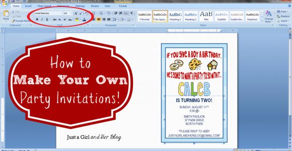 How to Make Your Own Birthday Invitations Online for Free How to Make Your Own Party Invitations Just A Girl and
