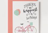 How to Print Birthday Cards Printable Birthday Card Bicycle with Balloons