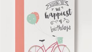 How to Print Birthday Cards Printable Birthday Card Bicycle with Balloons