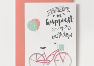 How to Print Birthday Cards Printable Birthday Card Bicycle with Balloons