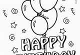 How to Print Out A Birthday Card Happy Birthday Coloring Pages with Balloons for Kids