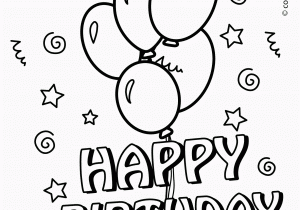 How to Print Out A Birthday Card Happy Birthday Coloring Pages with Balloons for Kids