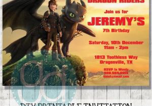 How to Train Your Dragon Birthday Invitations How to Train Your Dragon Birthday Printable Invitation Diy