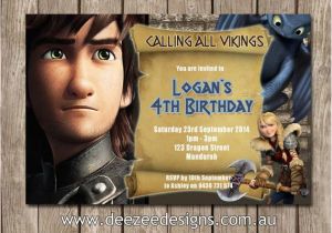 How to Train Your Dragon Birthday Invitations Personalised How to Train Your Dragon Birthday Invitations