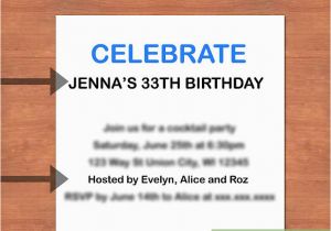 How to Word A Birthday Invitation How to Write A Birthday Invitation 14 Steps with Pictures