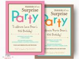 How to Word A Birthday Invitation Surprise Birthday Invitation Printable Surprise Birthday