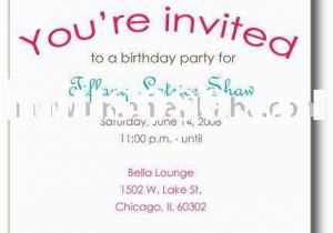 How to Write Invitation for Birthday Party Example Birthday Invites Awesome Party Invitations Wording