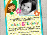 Hula Birthday Party Invitations Hula Girl Birthday Party Invitation Diy by thelovelyapple