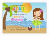 Hula Birthday Party Invitations Hula Girl or Boy Birthday Party Invitation You Print