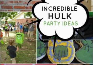 Hulk Birthday Decorations Incredible Hulk themed Superhero Birthday Party