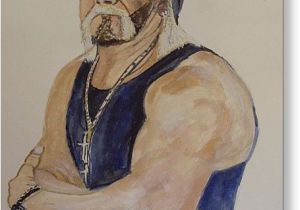 Hulk Hogan Birthday Card Hulk Hogan Painting by Carole Robins