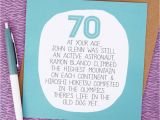 Humorous 70th Birthday Cards by Your Age Funny 70th Birthday Card by Paper Plane