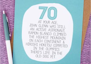 Humorous 70th Birthday Cards by Your Age Funny 70th Birthday Card by Paper Plane