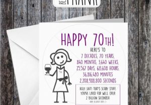 Humorous 70th Birthday Cards Funny Rude Alternative Sarcastic Birthday Card 70th