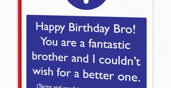 Humorous Birthday Cards for Brother Brainbox Candy Brother Bro Birthday Greeting Cards Funny